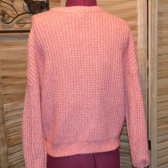 Express XS Pink Cold Shoulder Sweater - Picture 3 of 5